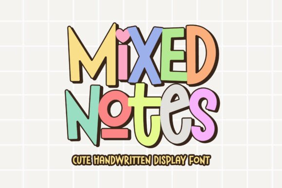 Mixed Notes: A Playful Font for Creative Projects
